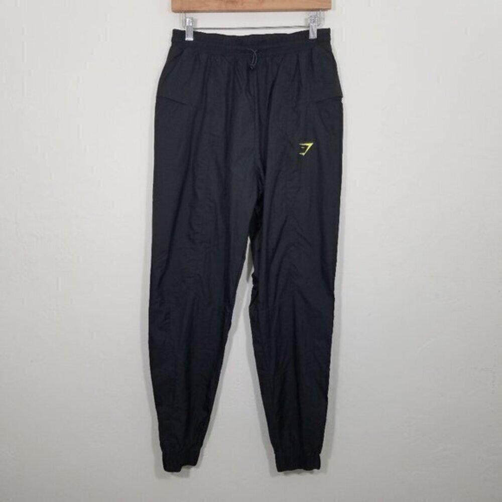 Like New Gymshark Nylon Jogger Pants Black Size S